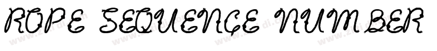 Rope Sequence Number字体转换